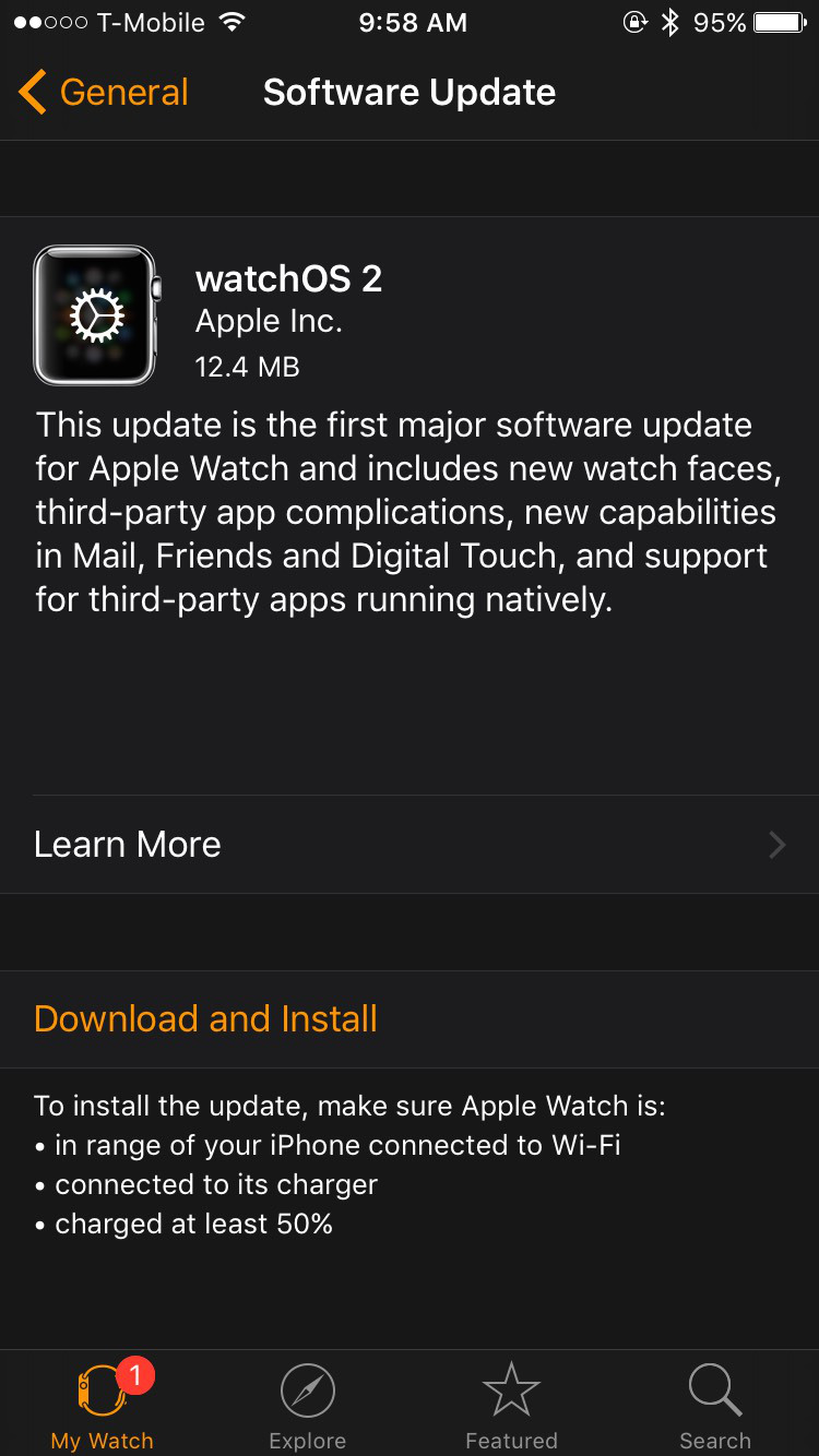 Apple libera o watchOS 2.0