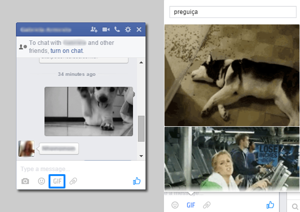 Facebook adiciona um buscador de GIF no chat