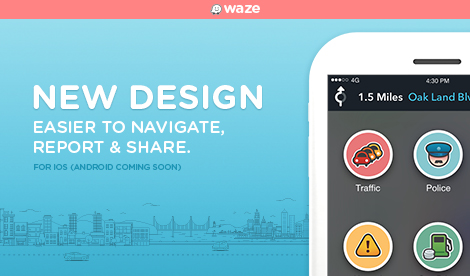 Aplicativo Waze é atualizado e ganha novo visual